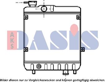 AKS Dasis 330002N - Радиатор, охлаждение двигателя autospares.lv