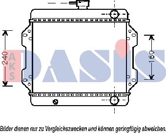 AKS Dasis 320030N - Радиатор, охлаждение двигателя autospares.lv