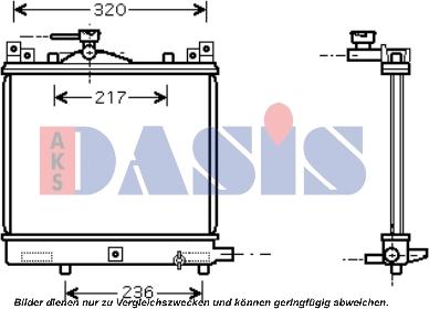 AKS Dasis 320033N - Радиатор, охлаждение двигателя autospares.lv