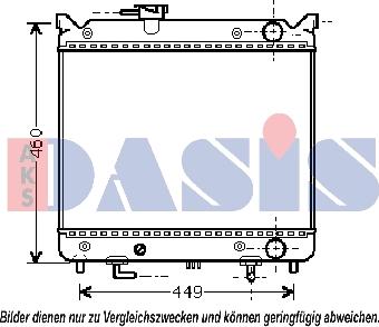 AKS Dasis 320022N - Радиатор, охлаждение двигателя autospares.lv