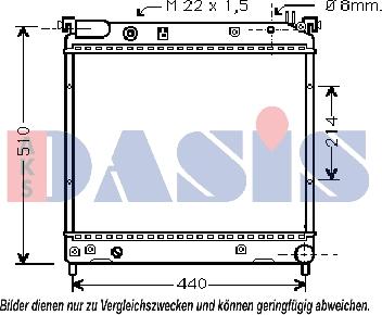 AKS Dasis 320360N - Радиатор, охлаждение двигателя autospares.lv