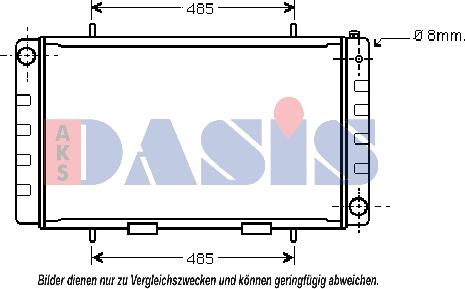 AKS Dasis 370520N - Радиатор, охлаждение двигателя autospares.lv