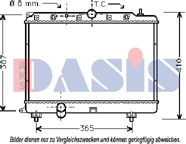 AKS Dasis 370004N - Радиатор, охлаждение двигателя autospares.lv
