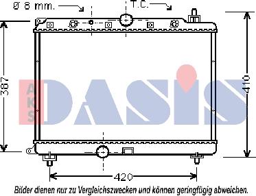 AKS Dasis 370005N - Радиатор, охлаждение двигателя autospares.lv