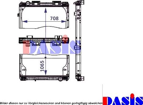 AKS Dasis 260760N - Радиатор, охлаждение двигателя autospares.lv