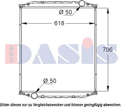 AKS Dasis 262110S - Радиатор, охлаждение двигателя autospares.lv