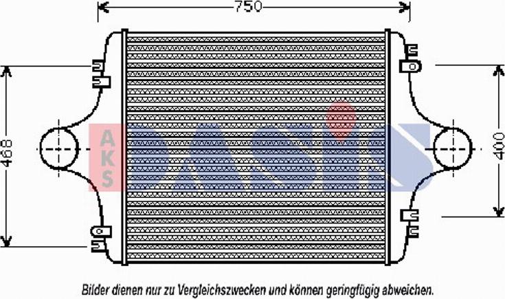 AKS Dasis 267220T - Интеркулер, теплообменник турбины autospares.lv