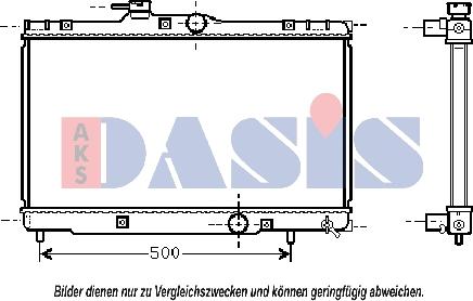 AKS Dasis 210045N - Радиатор, охлаждение двигателя autospares.lv