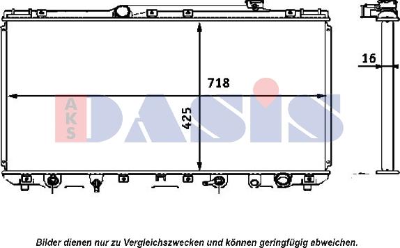 AKS Dasis 210143N - Радиатор, охлаждение двигателя autospares.lv