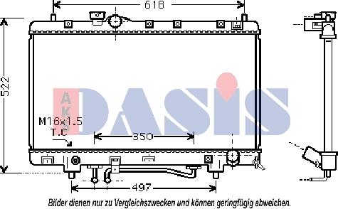 AKS Dasis 210119N - Радиатор, охлаждение двигателя autospares.lv