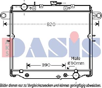 AKS Dasis 210118N - Радиатор, охлаждение двигателя autospares.lv