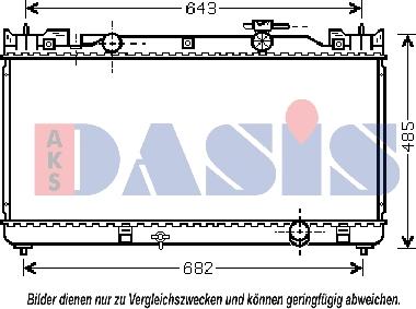 AKS Dasis 210132N - Радиатор, охлаждение двигателя autospares.lv