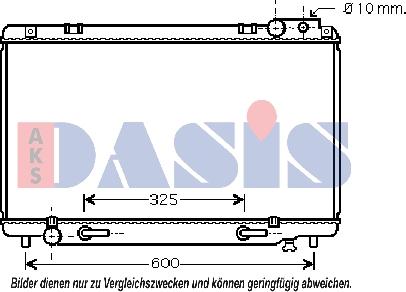 AKS Dasis 210128N - Радиатор, охлаждение двигателя autospares.lv