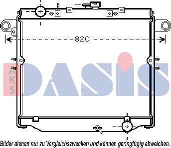 AKS Dasis 210178N - Радиатор, охлаждение двигателя autospares.lv