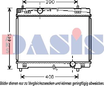 AKS Dasis 210218N - Радиатор, охлаждение двигателя autospares.lv