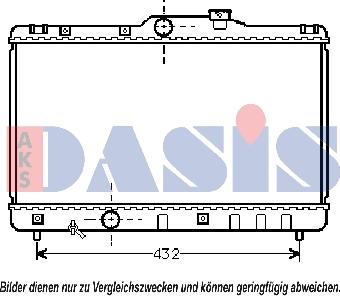 AKS Dasis 210230N - Радиатор, охлаждение двигателя autospares.lv