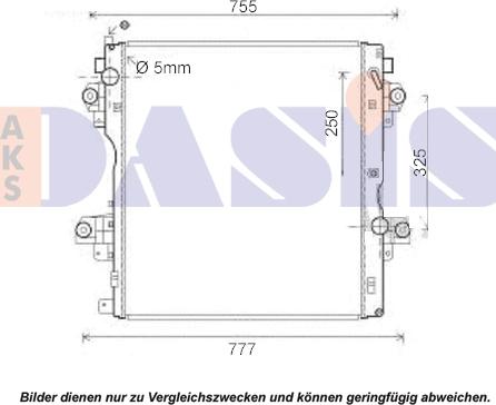 AKS Dasis 210231N - Радиатор, охлаждение двигателя autospares.lv