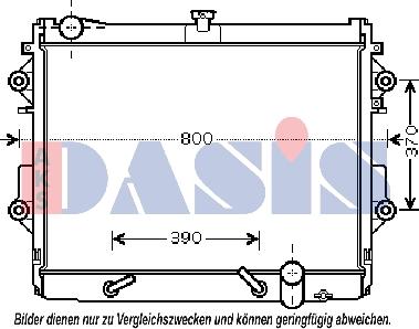 AKS Dasis 210222N - Радиатор, охлаждение двигателя autospares.lv