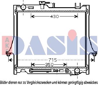 AKS Dasis 230004N - Радиатор, охлаждение двигателя autospares.lv