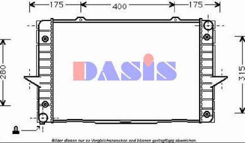 AKS Dasis 220004N - Радиатор, охлаждение двигателя autospares.lv