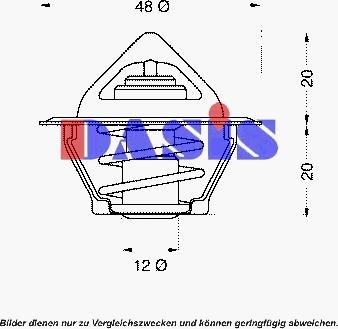 AKS Dasis 750383N - Термостат охлаждающей жидкости / корпус autospares.lv