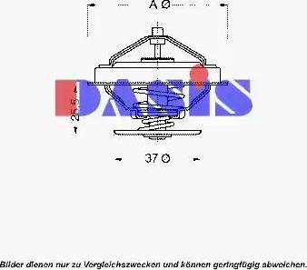 AKS Dasis 750715N - Термостат охлаждающей жидкости / корпус autospares.lv