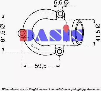 AKS Dasis 751948N - Термостат охлаждающей жидкости / корпус autospares.lv