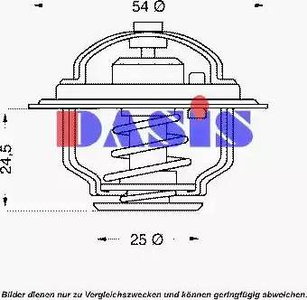 AKS Dasis 751853N - Термостат охлаждающей жидкости / корпус autospares.lv
