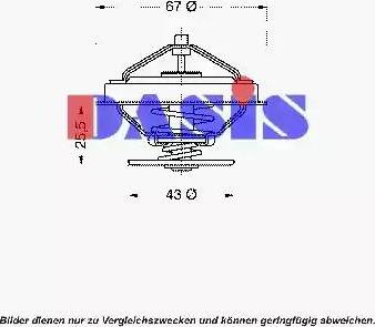 AKS Dasis 751863N - Термостат охлаждающей жидкости / корпус autospares.lv