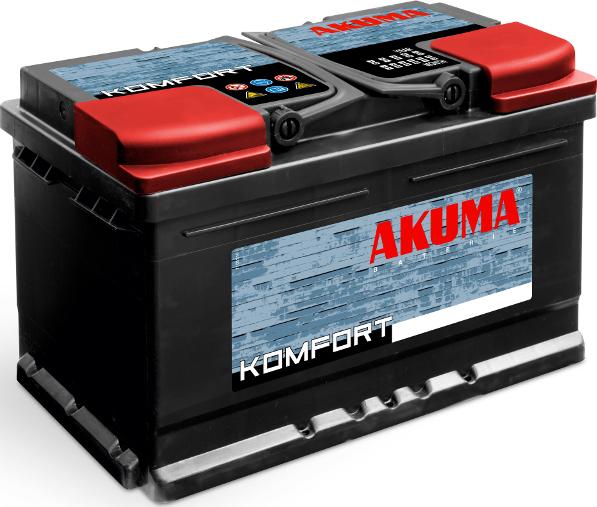 Akuma D26 75 - Стартерная аккумуляторная батарея, АКБ autospares.lv