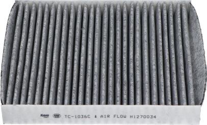 AMC Filter TC-1036C - Фильтр воздуха в салоне autospares.lv