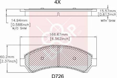 AMIWA CDB1713S - Тормозные колодки, дисковые, комплект autospares.lv