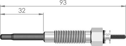 A-N PARTS 014 243 - Свеча накаливания autospares.lv