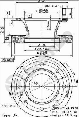 AP 44046 - Тормозной диск autospares.lv