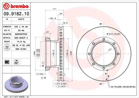 AP 44073 - Тормозной диск autospares.lv