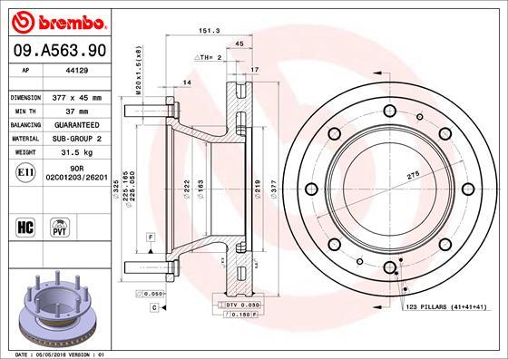 AP 44129 - Тормозной диск autospares.lv