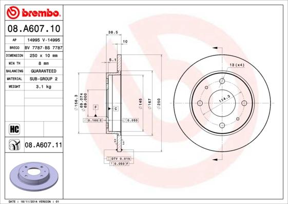 AP 14995 - Тормозной диск autospares.lv