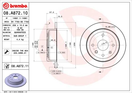 AP 14991 - Тормозной диск autospares.lv