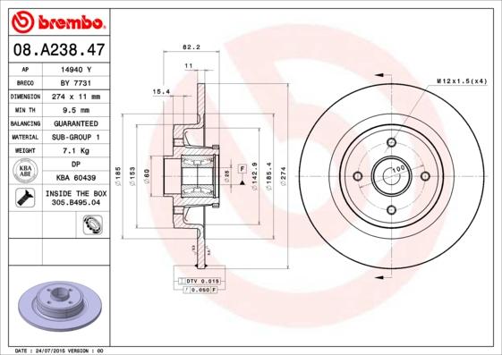 AP 14940 Y - Тормозной диск autospares.lv