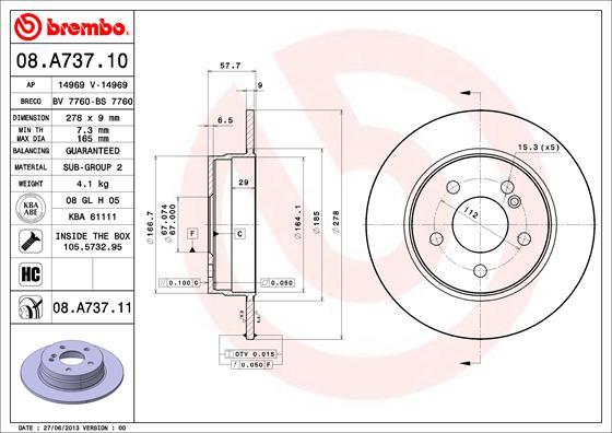 AP 14969 V - Тормозной диск autospares.lv