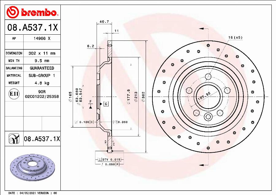 AP 14966 X - Тормозной диск autospares.lv