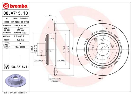 AP 14962 - Тормозной диск autospares.lv