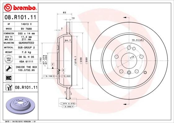 AP 14913 V - Тормозной диск autospares.lv