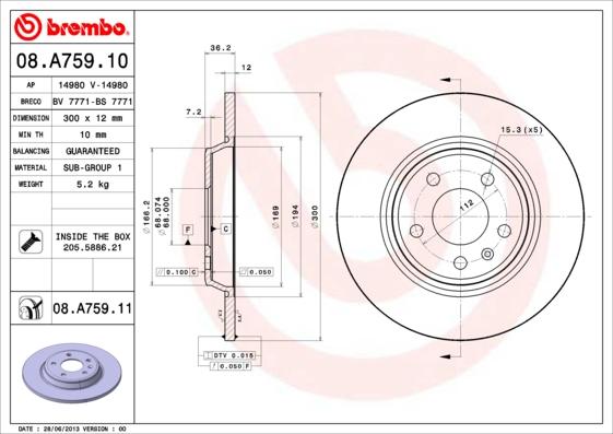 AP 14980 - Тормозной диск autospares.lv