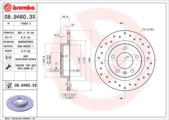 AP 14933 X - Тормозной диск autospares.lv