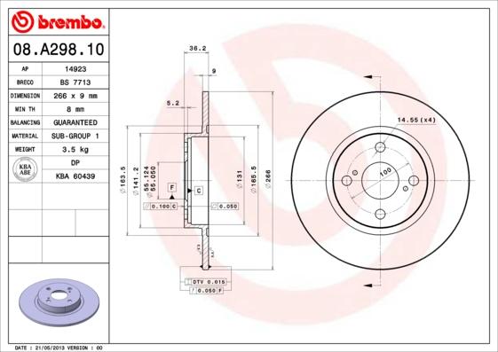 AP 14923 - Тормозной диск autospares.lv