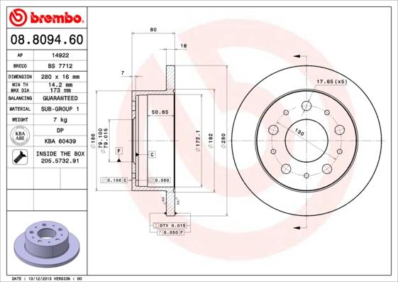 AP 14922 - Тормозной диск autospares.lv