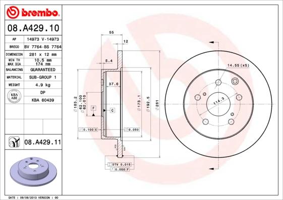 AP 14973 - Тормозной диск autospares.lv