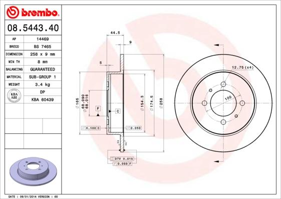 AP 14469 - Тормозной диск autospares.lv