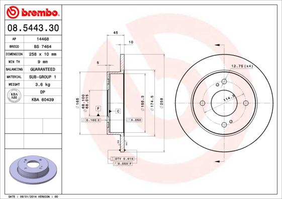 AP 14468 - Тормозной диск autospares.lv